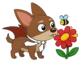 Ali smelling a flower