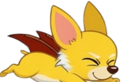 Chokito hopping happily