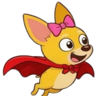 Lily in a superhero cape